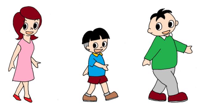 歩くイラスト