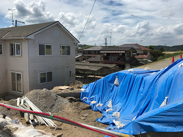 浸水した住宅