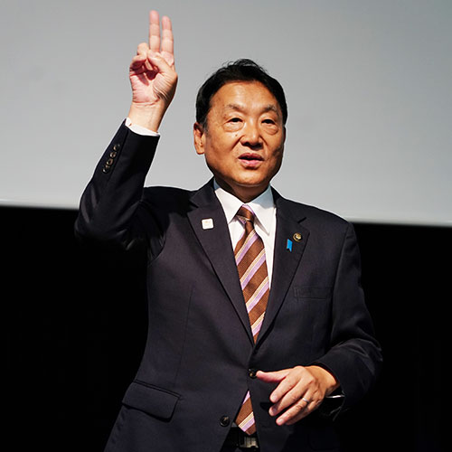 来賓挨拶 野田義和 東大阪市市長(全国手話言語市区長会 会長)