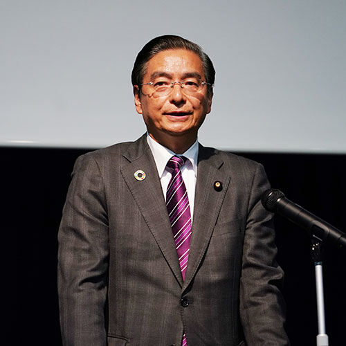 来賓挨拶 山本博司 参議院議員(障害児者の情報コミュニケーション推進に関する議員連盟 幹事長)