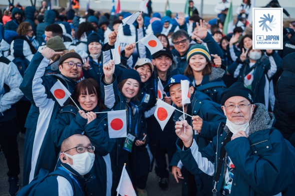 3月2日　開会式を前に　日本選手団