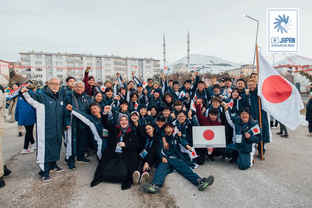 日本選手団　全員　揃って