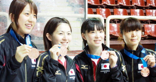 【卓球】女子団体の授賞式ー7月31日 　日本チーム　銅メダル！